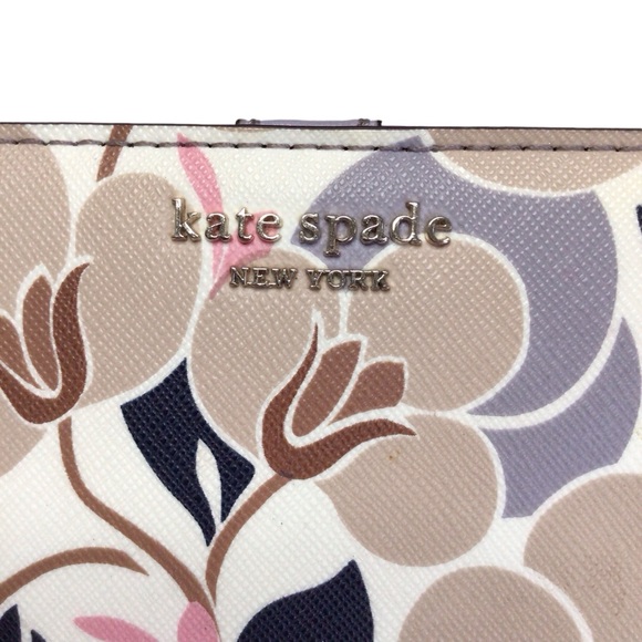 Kate Spade Cameron Breezy Floral Large Slim Bifold Wallet - Picture 2 of 12